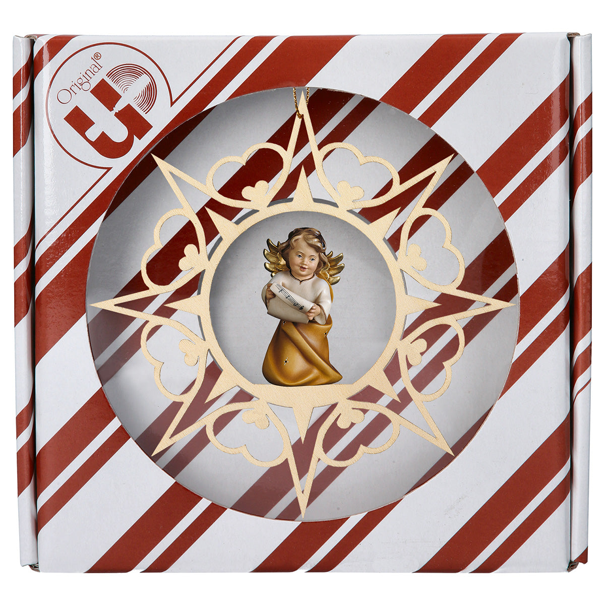 Herzengel mit Noten Herz Stern + Geschenkbox