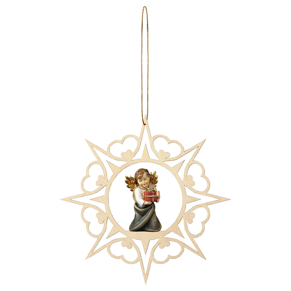Herzengel mit Geschenk Herz Stern