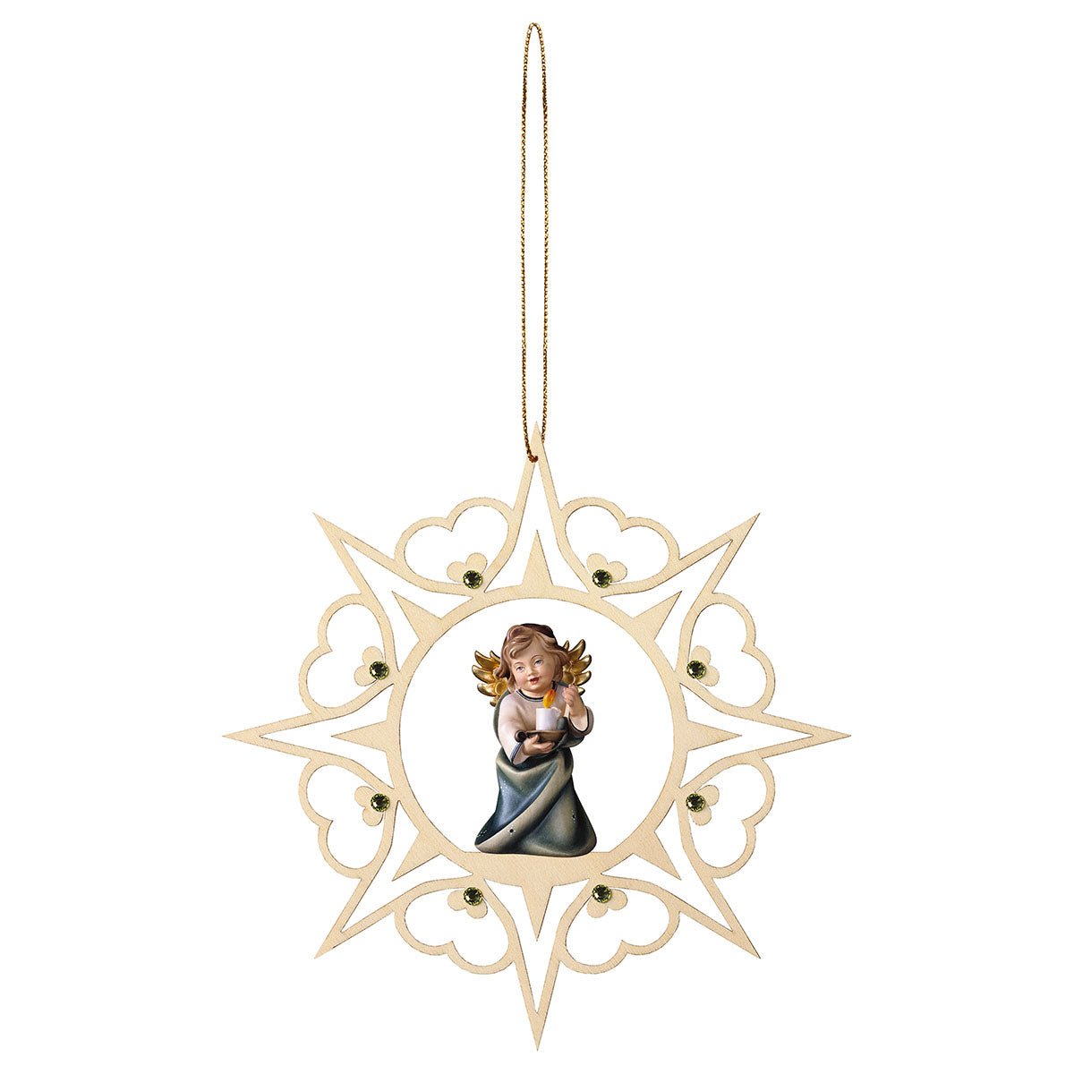 Herzengel mit Kerze Herz Stern Crystal