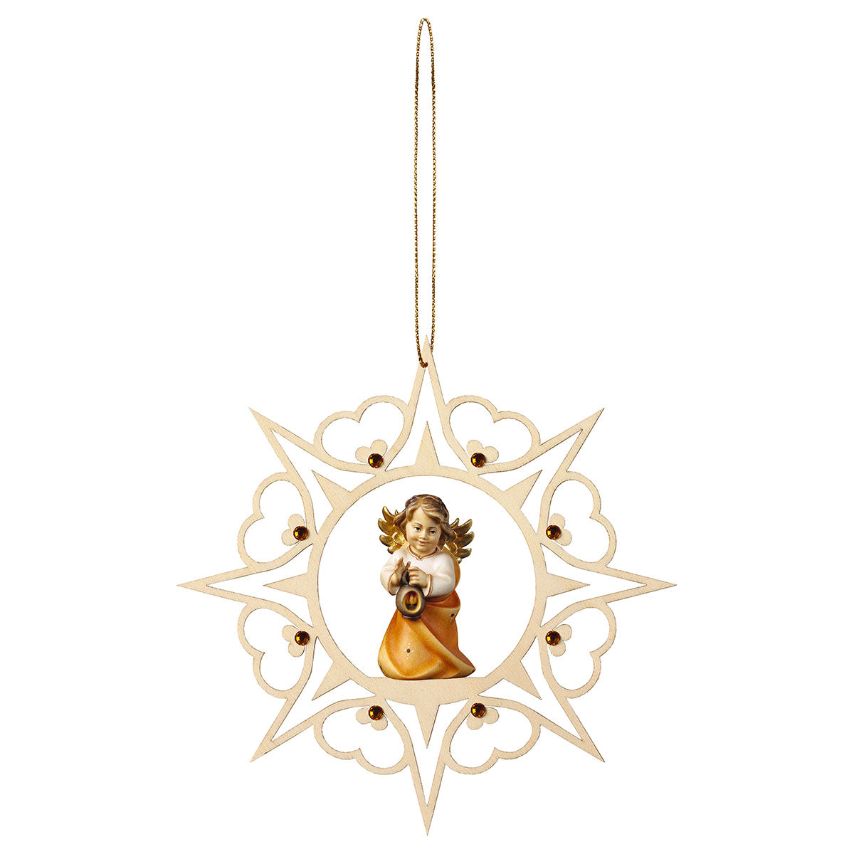 Herzengel mit Laterne Herz Stern Crystal