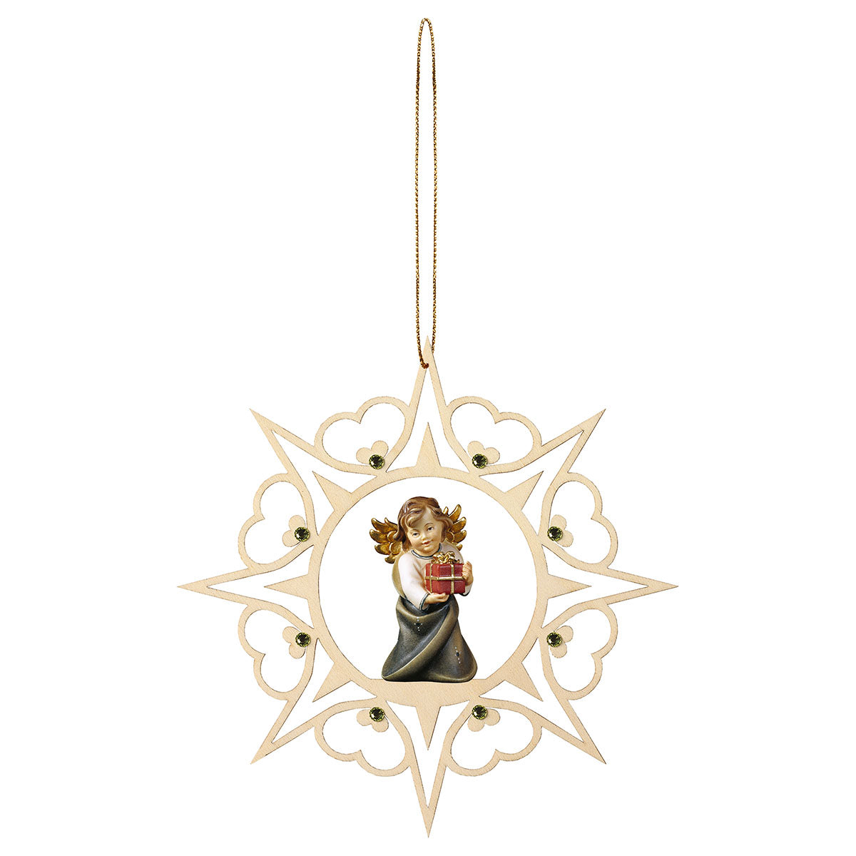 Herzengel mit Geschenk Herz Stern Crystal