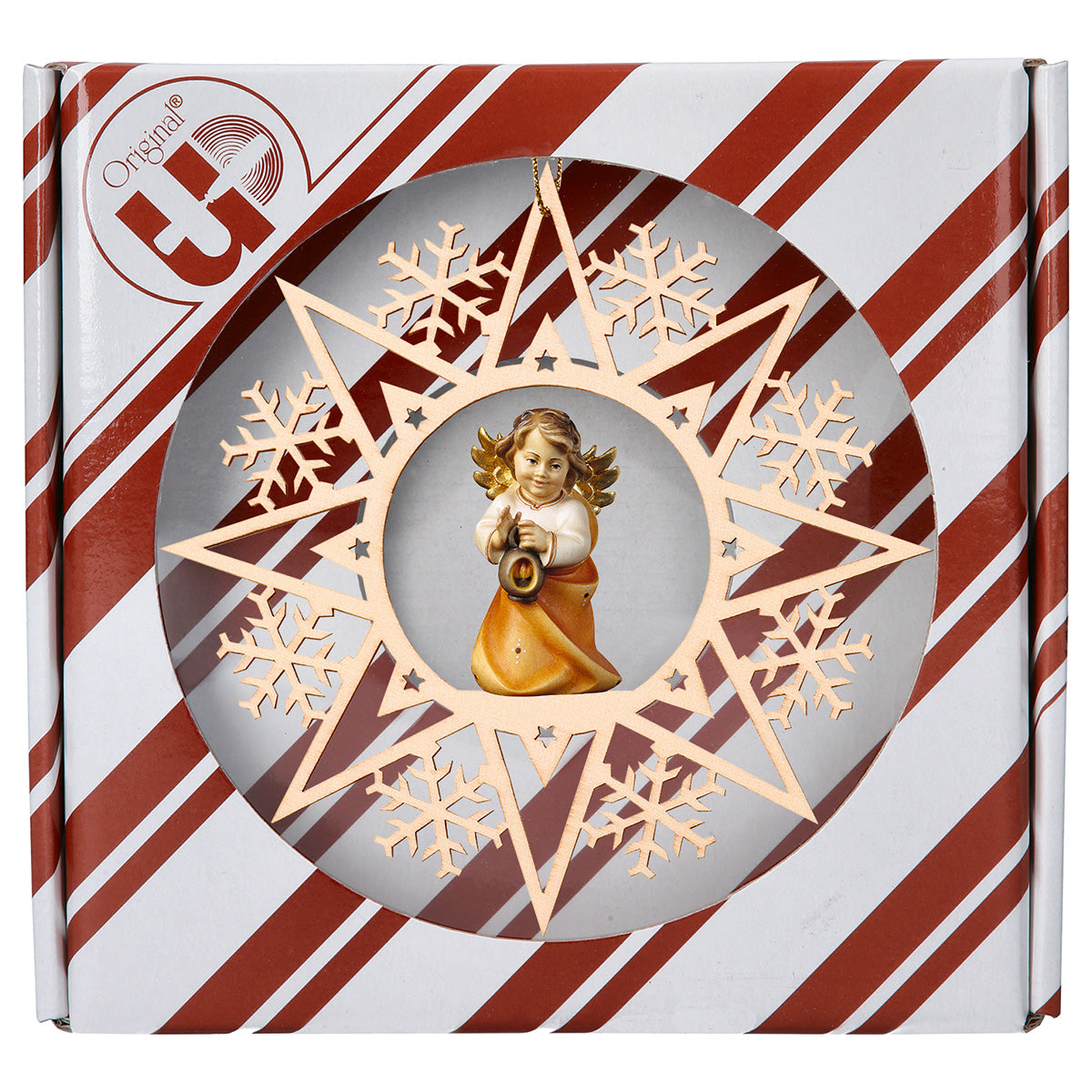 Herzengel mit Laterne Kristall Stern + Geschenkbox
