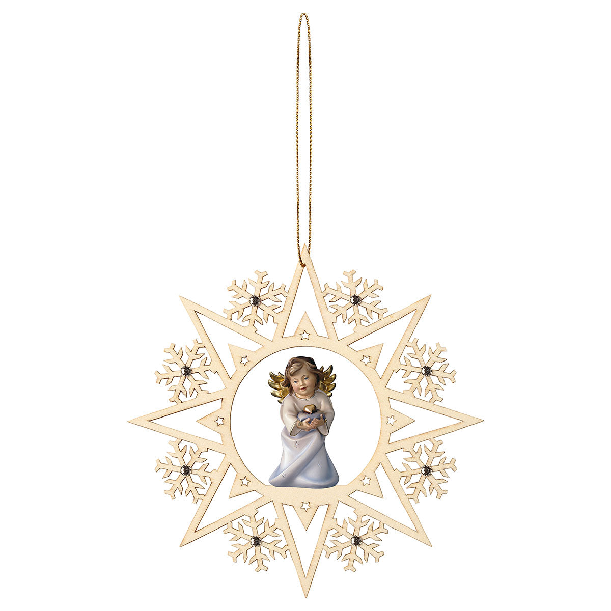 Herzengel mit Herz Kristall Stern Crystal
