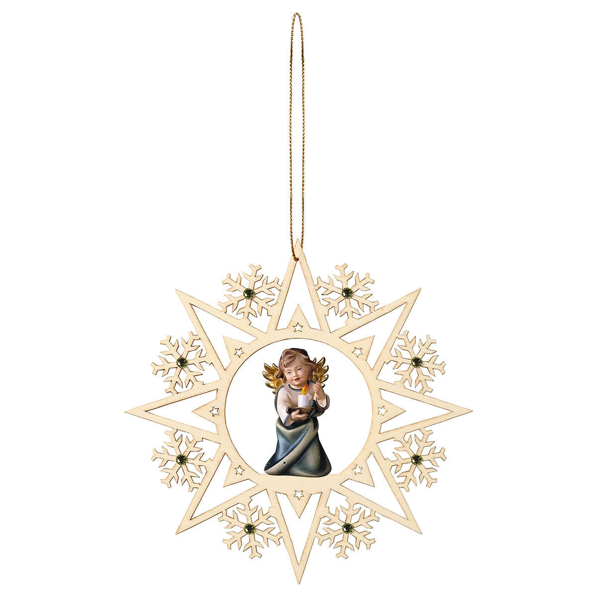 Herzengel mit Kerze Kristall Stern Crystal