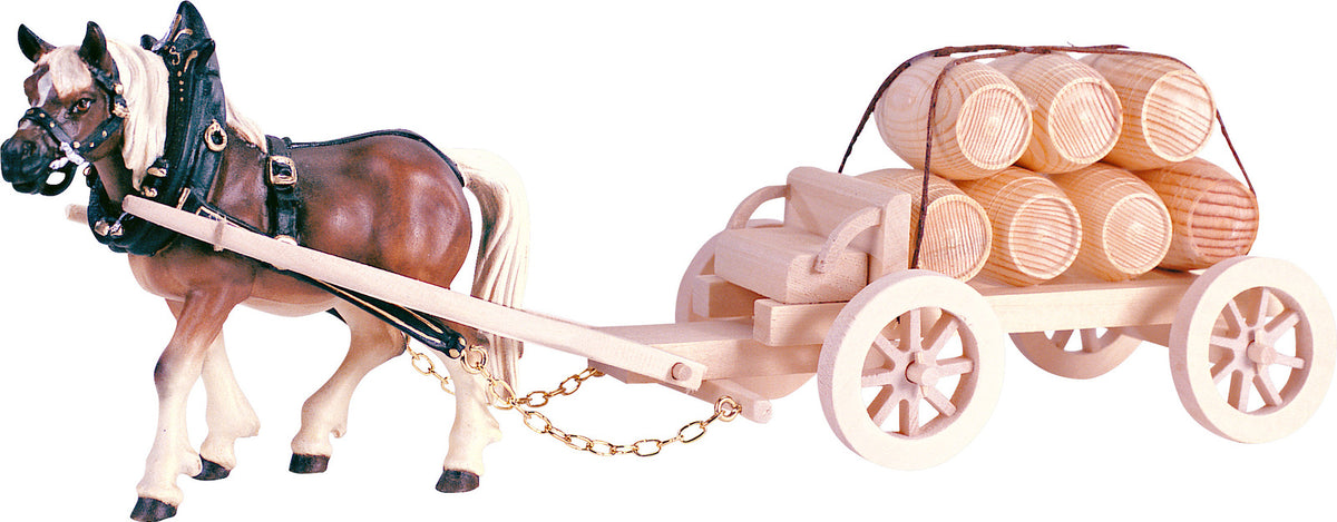 1 Zugpferd mit Bierwagen