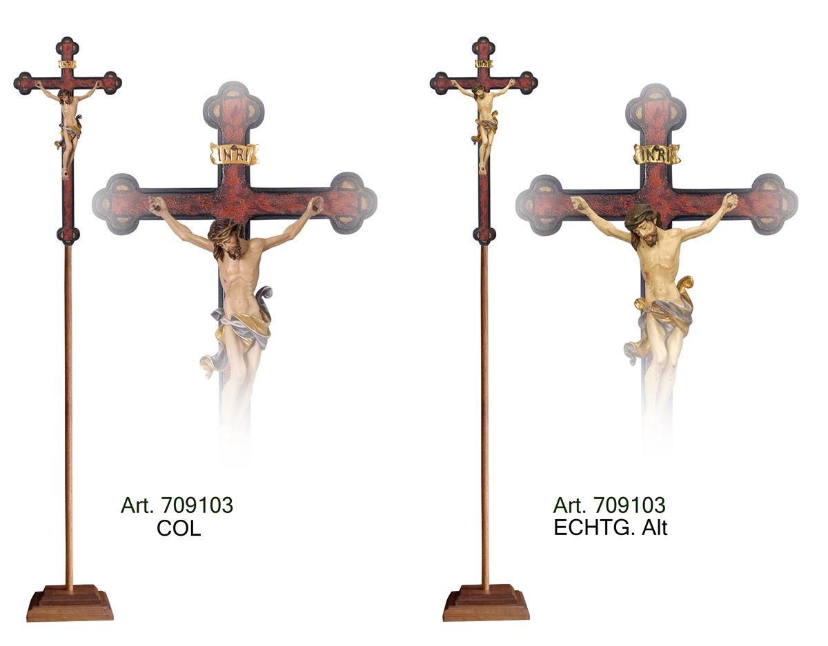 Prozessionskreuz Leonardo Balk.antik alt Barock