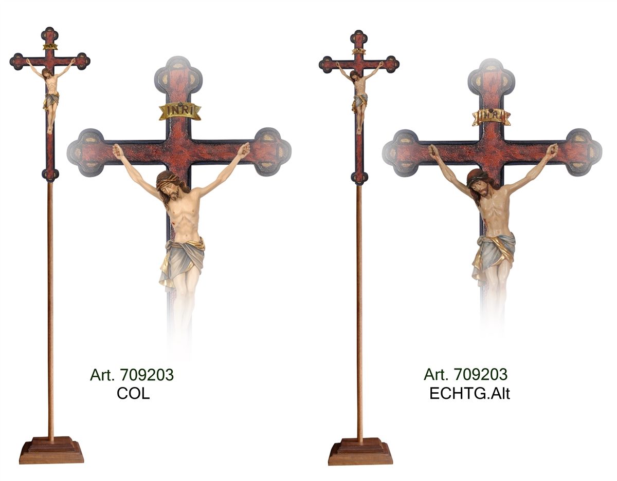 Prozessionskreuz Siena Balk.antik alt Barock
