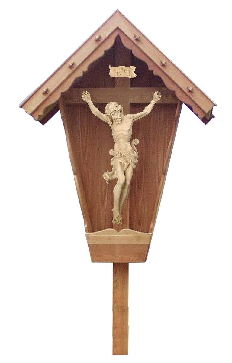 Christus Leonardo auf Feldkreuz Lärche Natur