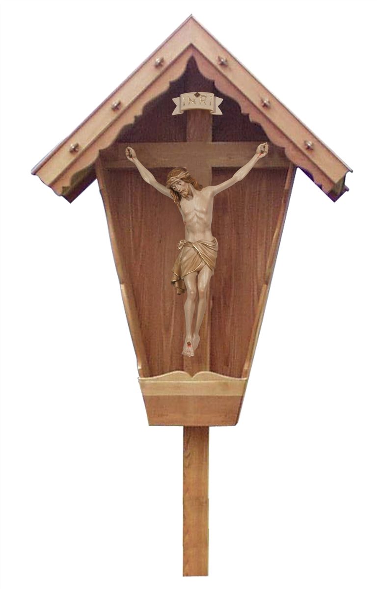 Christus Siena auf Feldkreuz Lärche wetterfest