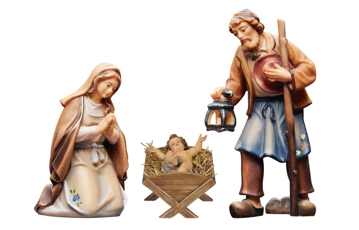 HE Hl. Familie Jesukind lose in Holzwiege