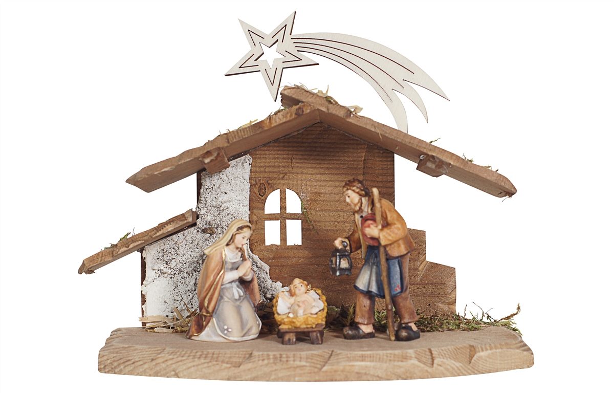 HE Set 4 teilig-Familienstall Tirol mit Kometstern