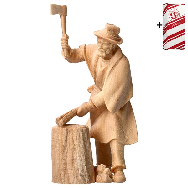 BE Holzhacker mit Holzklotz + Geschenkbox
