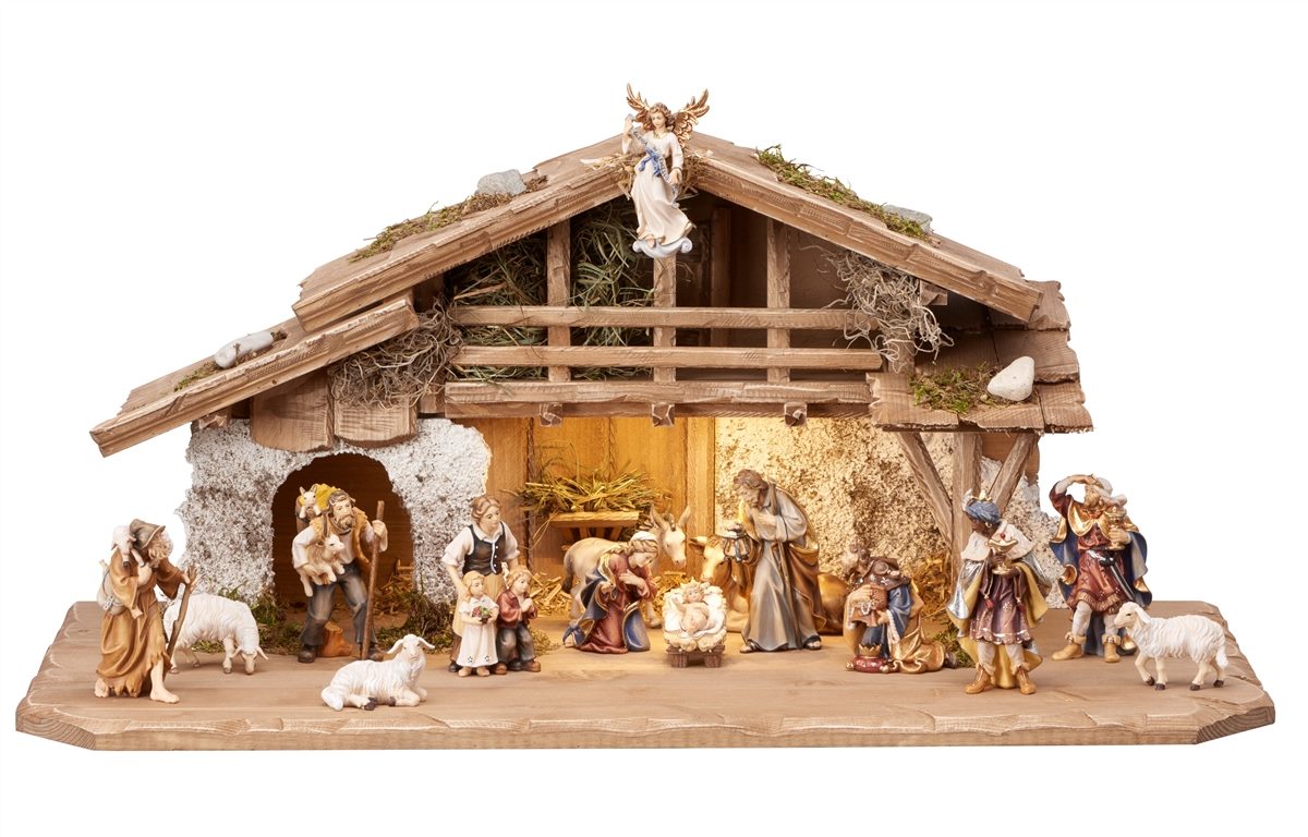 RA Set 17 teilig - Alpenstall mit Beleuchtung
