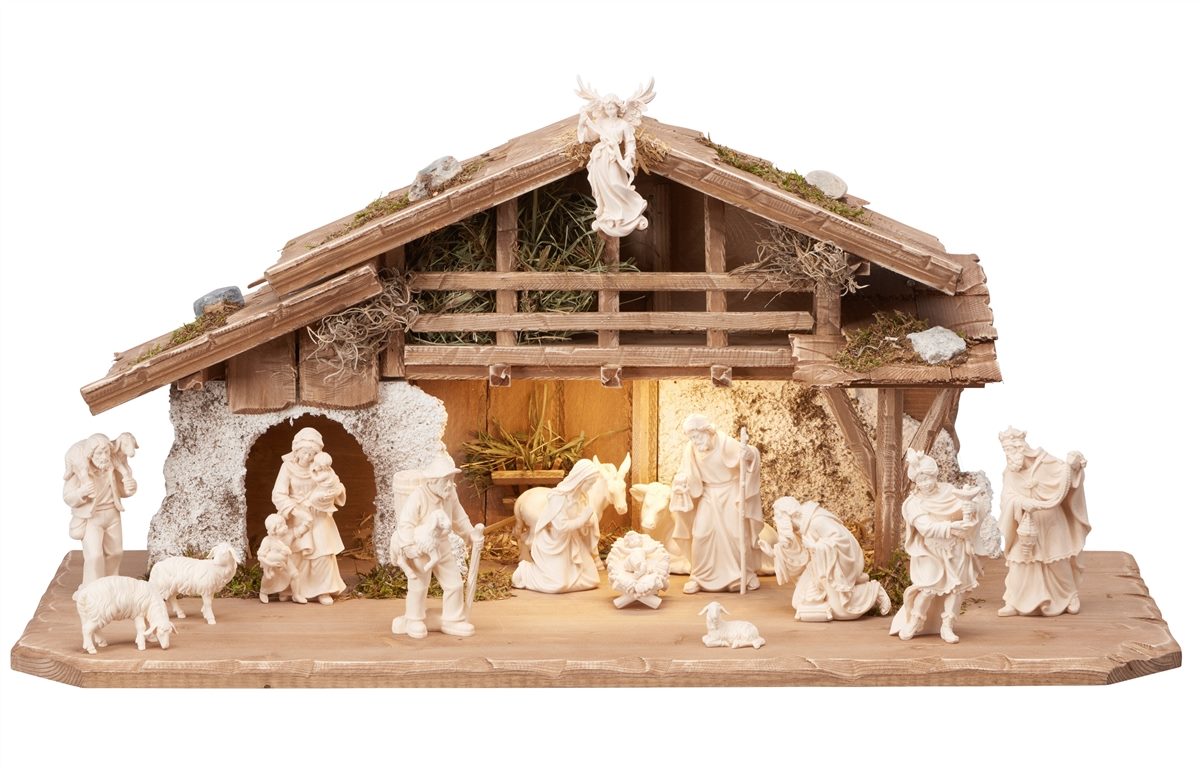MA Set 17 teilig - Alpenstall mit Beleuchtung