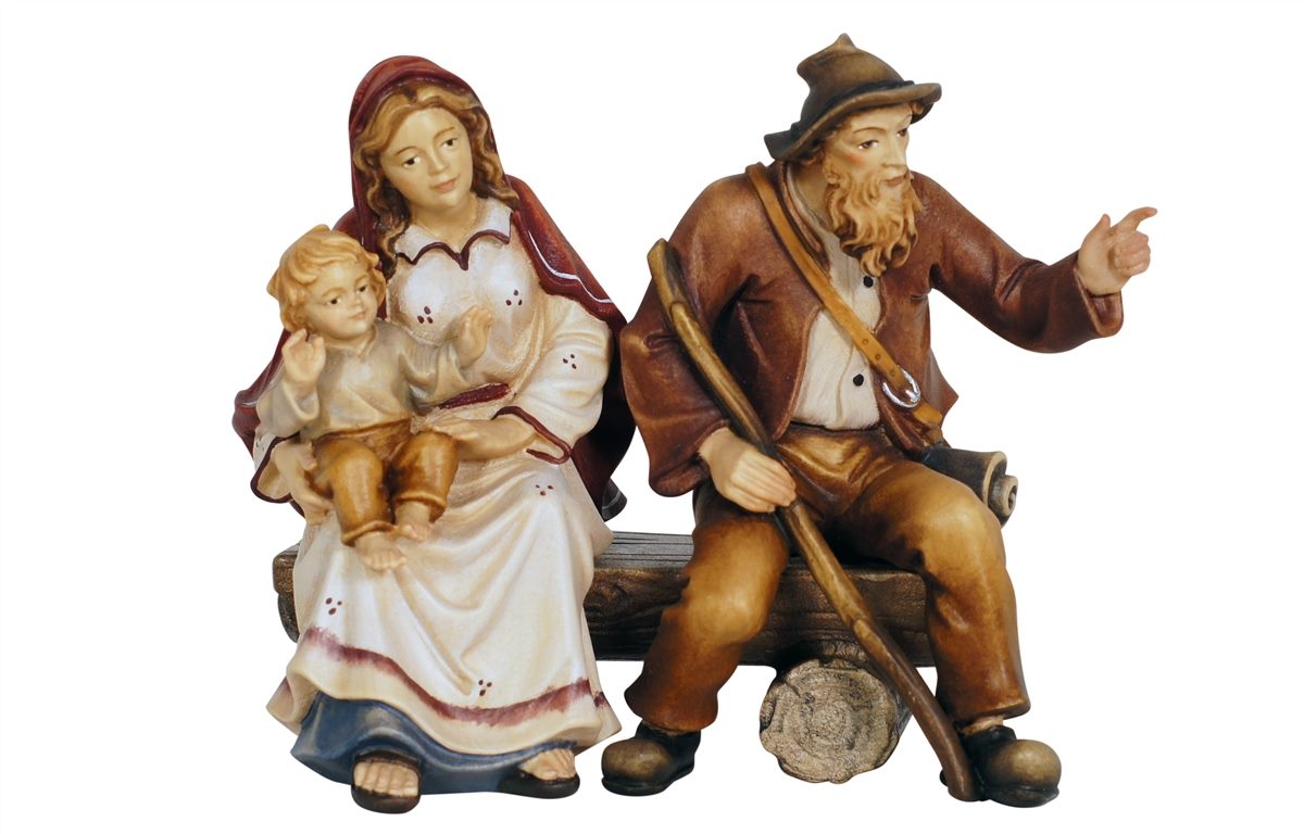 KO Hirtin mit Kind und Hirte auf Bank