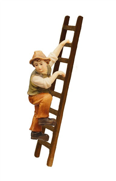Junge auf Leiter