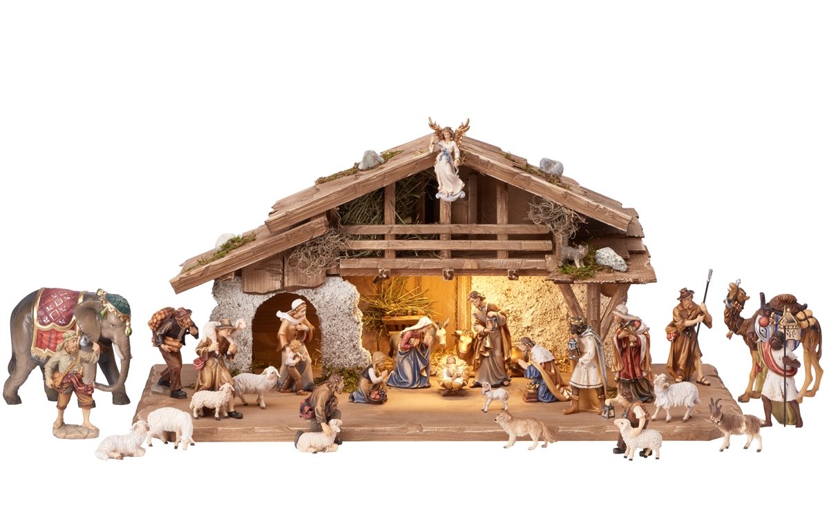 KO Set 30 teilig - Alpenstall mit Beleuchtung