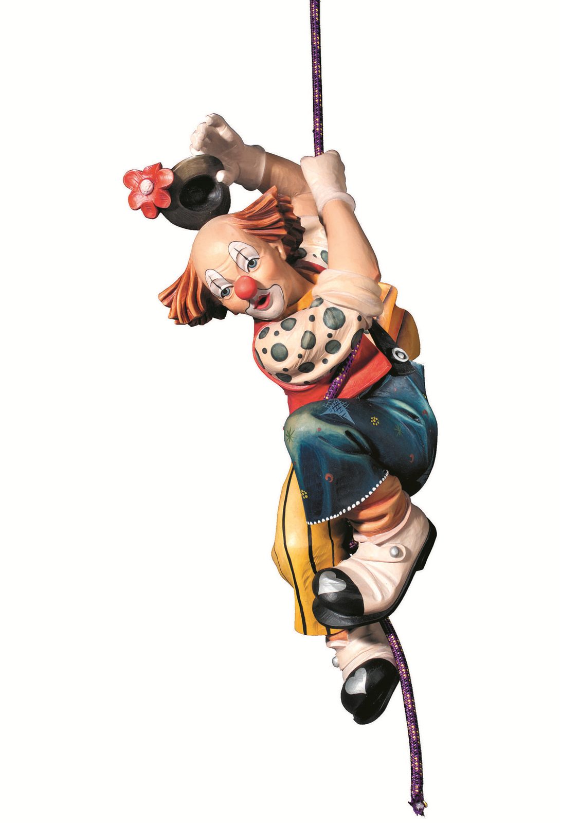 Clown abseilend