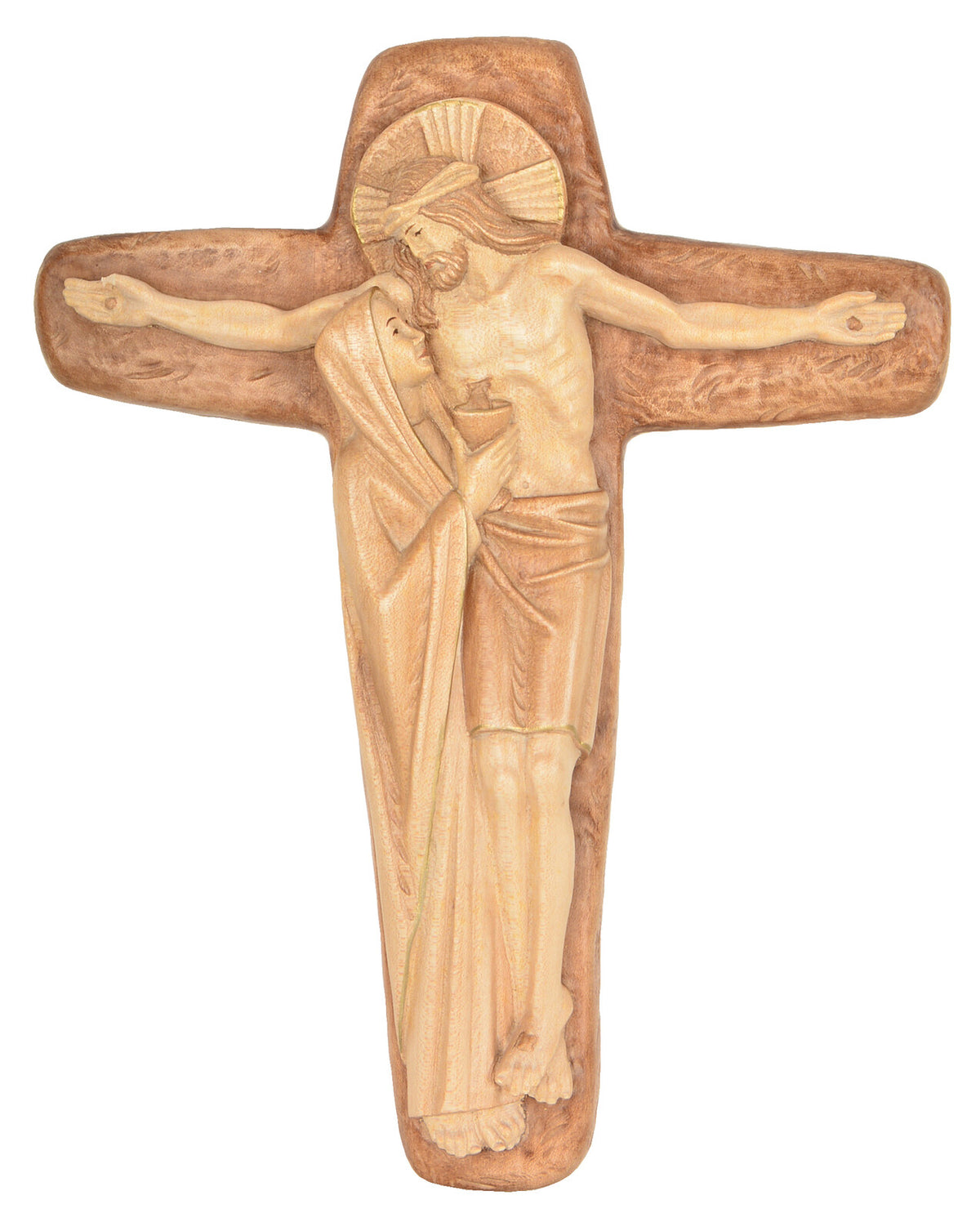 Kreuz mit Christus und Maria mit Kelch