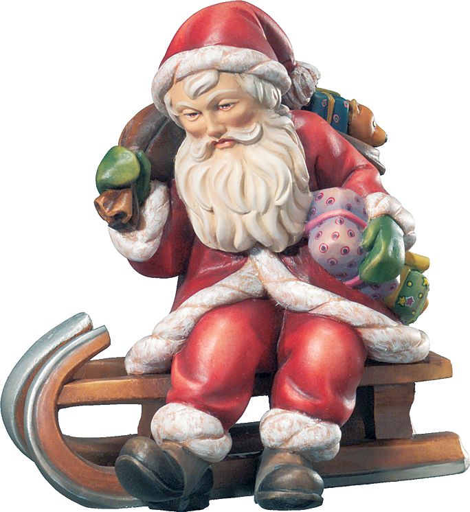 Weihnachtsmann mit  Rodel