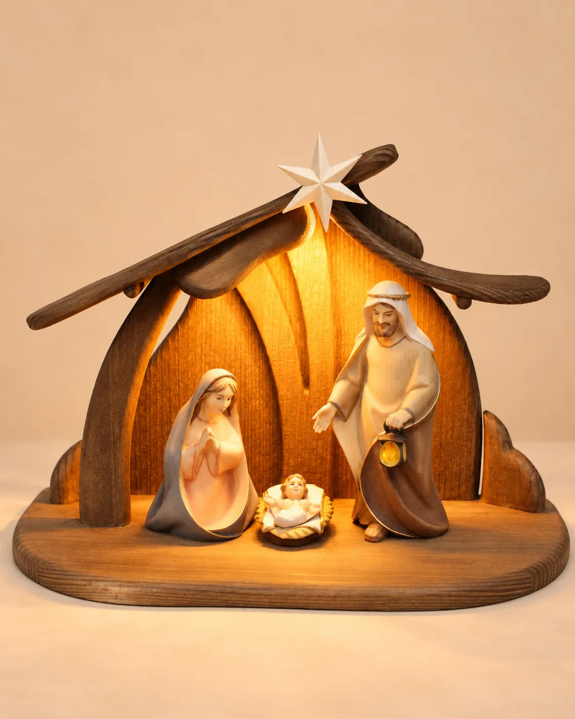 Komet Krippenset Hl.Familie5-teilig_mit Familienstall PEMA-Format 45