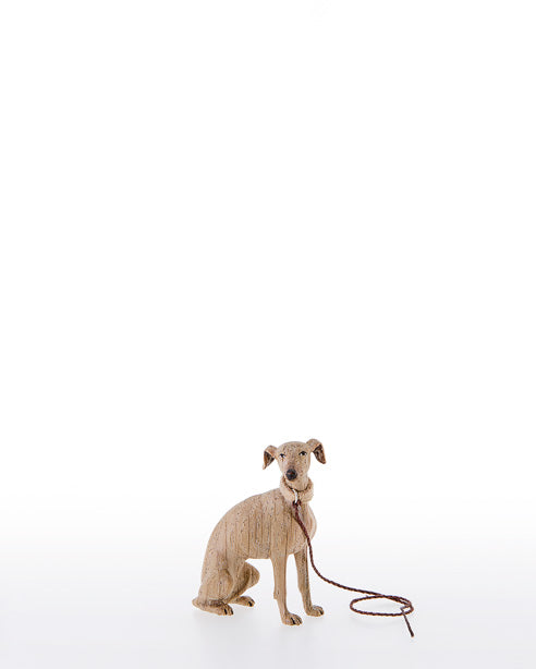 Sitzender Windhund