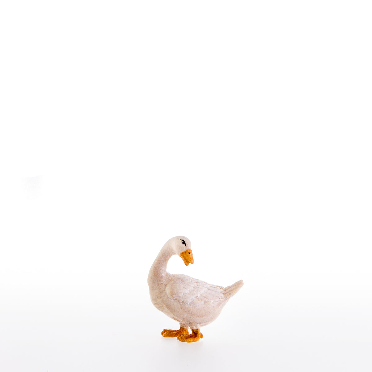 Gans nach hinten schauend