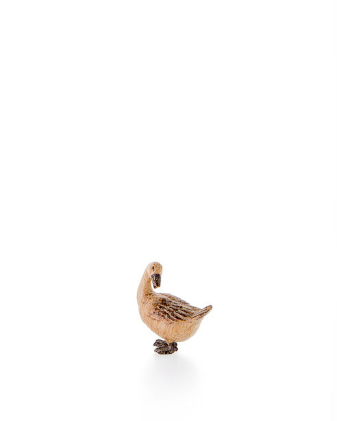Gans nach hinten schauend
