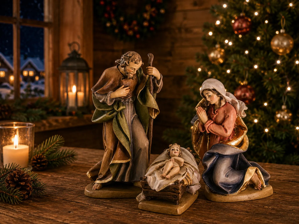 Reindl Krippe LEPI Heilige Familie holzgeschnitzt und handbemalt weihnachtliche Stimmung