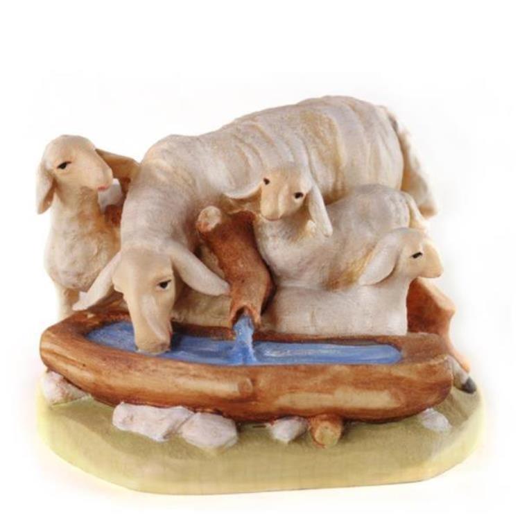 SCHAFGRUPPE MIT TRAENKE FUER 10CM FIGUREN