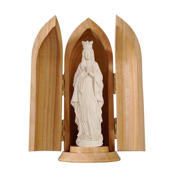 Madonna Lourdes mit Krone in Nische - natur