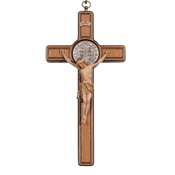Benedikt Kreuz mit Christus Siena - mehrfach gebeizt