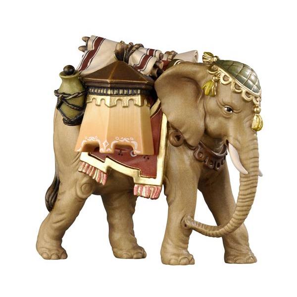 Kostner Krippe Elefant mit Gepäck - bemalt