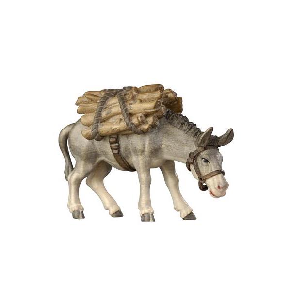 Kostner Krippe Esel mit Holz - bemalt