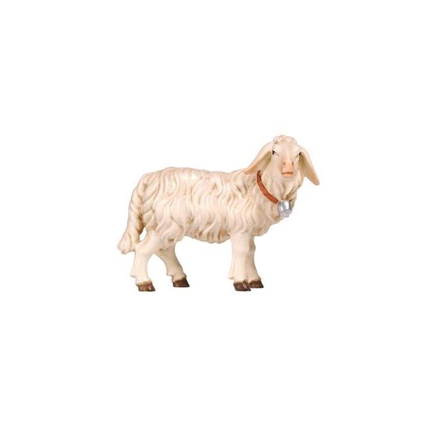 Kostner Krippe Schaf stehend Glocke - bemalt