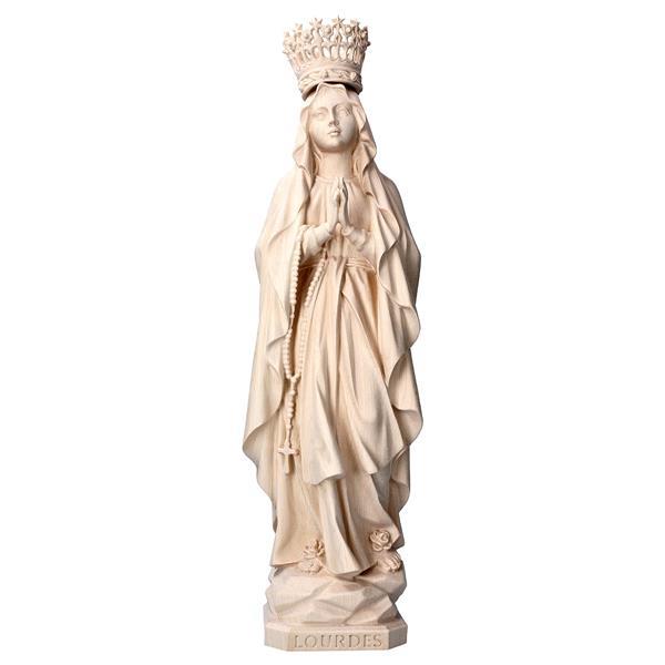 Madonna Lourdes mit Krone - Linde geschnitzt - natur