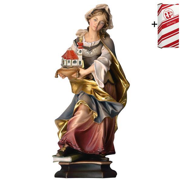 Hl. Hedwig von Schlesien mit Kirche + Geschenkbox - bemalt