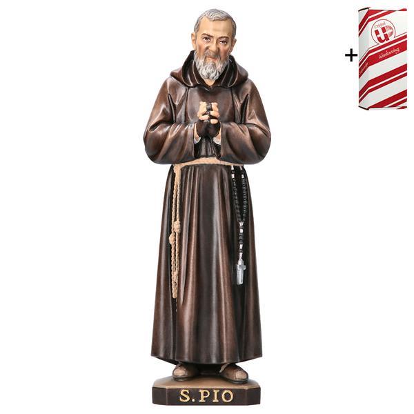 Hl. Pater Pio + Geschenkbox - bemalt