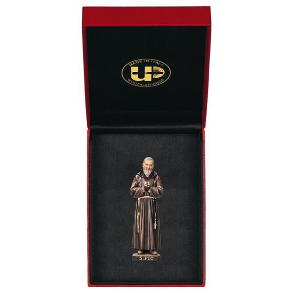 Hl. Pater Pio + Etui Exclusive - bemalt