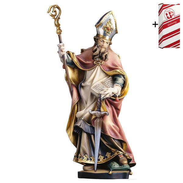 Hl. Thomas Becket mit Schwert + Geschenkbox - bemalt