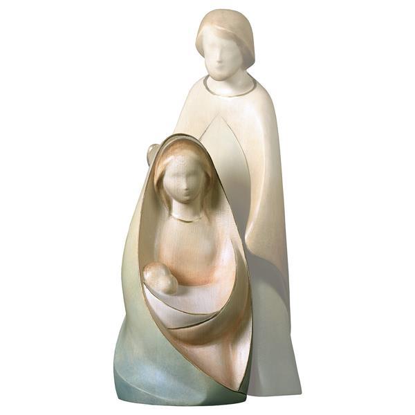 Blockkrippe Die Freude - Hl. Maria mit Jesukind - Lasiert Wasserfarben