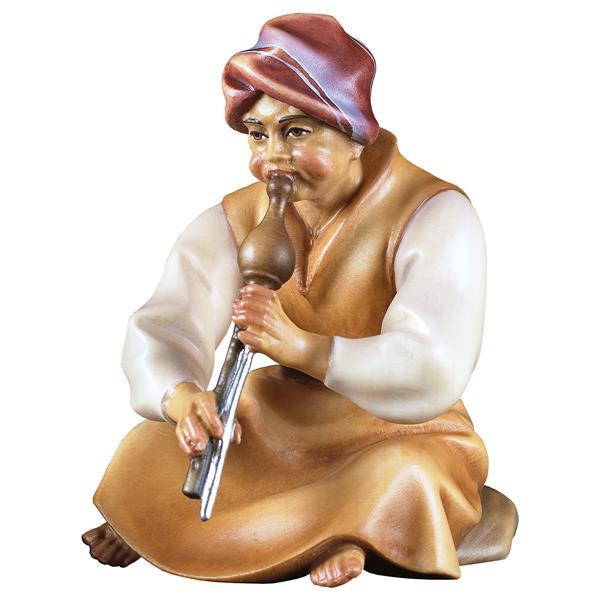 KO Hirte sitzend mit Flöte - bemalt