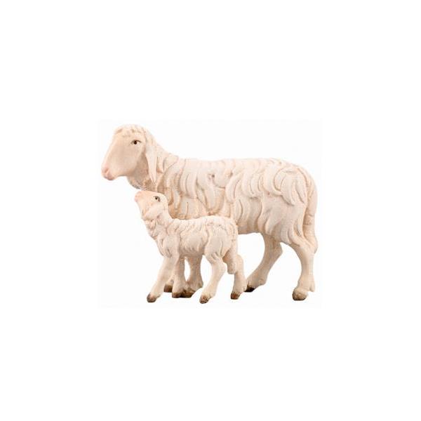 IN Schaf laufend mit Lamm - bemalt