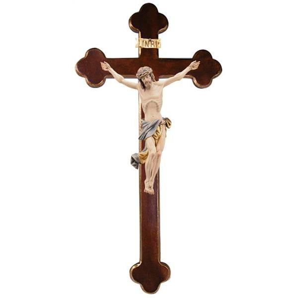 Christus Benedikt mit Kreuz barock - bemalt
