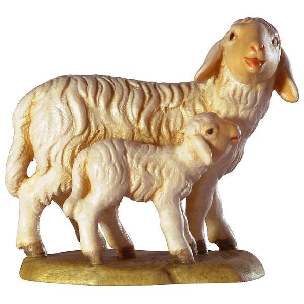 Tavella Krippe Schaf mit Lamm - bemalt