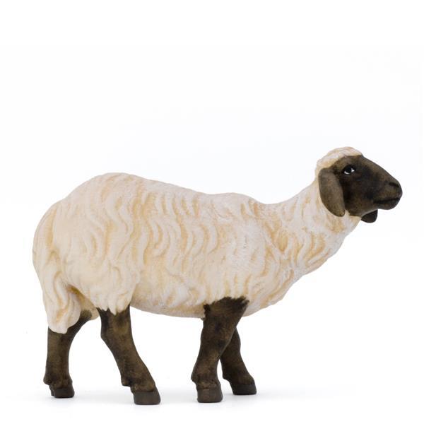 Schaf schwarz weiß stehend - bemalt